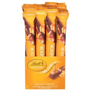 Lindt LINDOR Caramel Milk Chocolate Truffle Bar, Milk Chocolate Candy with Smooth, Melting Truffle Center, 1.3 oz. (24 Pack) - Image 8