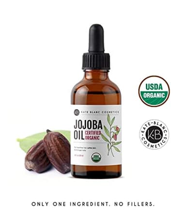 Kate Blanc Cosmetics Jojoba Oil for Softer Hair & Smoother Skin. Gua Sha Oil for Face & Dermaplaning (2oz, Organic, 100% Pure, Natural) - Image 6