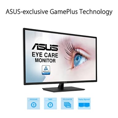 ASUS 31.5” 1080P Monitor (VA329HE) - Full HD, IPS, 75Hz, Adaptive-Sync, Eye Care, Low Blue Light, Flicker Free, HDMI, VGA, Wall Mountable, Tilt Adjustable,Black - Image 5