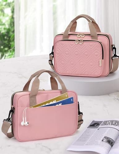 Heouvo Bible Cover Case for Women with 6 Highlighters & Tabs, Large Bible Bag, Bible Study Supplies, Pink - Image 4