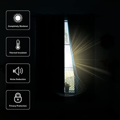KOUFALL 95 Inch Curtains 2 Panel Set for Living Room,Grommet 60-70% Blackout Room Darkening Thermal Window Treatments Floor Length Drapes for Bedroom,Off White Ivory Cream - Image 5