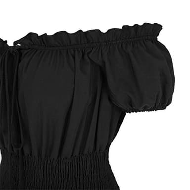 Zhitunemi Renaissance Costume Women Dress: Halloween Costumes Woman 2025 Renaissance Dresses - Halloween Party Theme Events Black S - Image 8