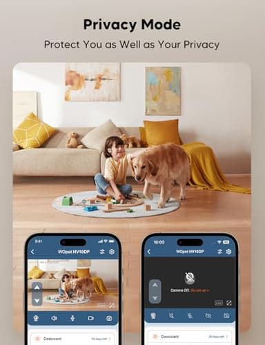 WOPET Automatic Cat Feeder with Camera for Two Cats, 6L Automatic Dog Feeder with HD Video and Night Vision, 5G/2.4G WiFi Pet Feeder for Cats & Dogs, SD Card Storage & 2-Way Audio - Image 5