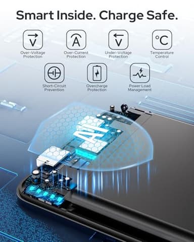 for Magsafe Portable Charger Power Bank,5000mAh Wireless Magnetic Power Bank with USB C Fast Charging,Travel Essential Battery Pack for iphone,Compatible with iPhone 17/16/15/14/13/12 Series,Jet Black - Image 7