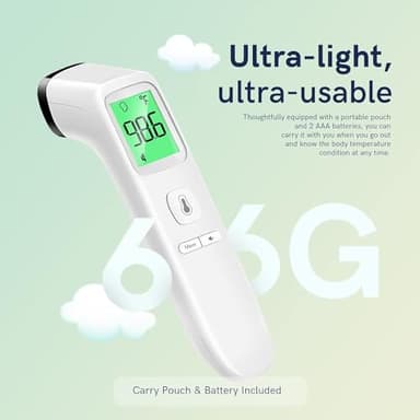 No-Touch Thermometer for Adults and Kids, Fast Accurate Digital Thermometer with Fever Alarm & Silent Mode, Easy-to-use, Forehead Thermometer for Babies, Kids & Elderly - Image 7