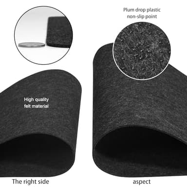 Large Felt Desk Mat,47.2"x 23.6",Non-Slip Desk Pad for Office and Home,120x60cm Full Table Mouse Pad,Keyboard Mats for Desk,Desktop Protection(Dark Gray) - Image 5