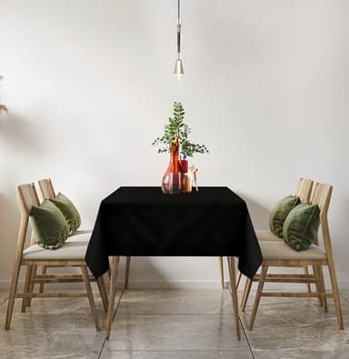Utopia Kitchen 1 Pack 6 Foot Rectangle Table Cloth [90x132 Inches, Black] Stain and Wrinkle Resistant Tablecloth Washable Polyester Cover for Dining, Buffet Parties, Picnic and Weddings - Image 8