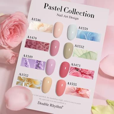 Double Rhythm 28Pcs 0.5Oz Gel Nail Polish Set Same Color Same Bottle Soak Off Gel Polish Kit Nail Art Manicure Salon DIY at Home for Women (Nude Pink Collection-T24-3) - Image 8