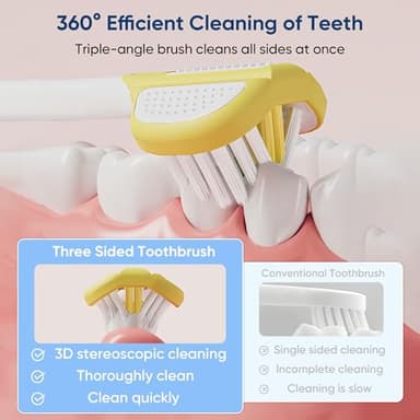 EASICUTI Soft Toddler Toothbrushes, Efficient 3 Sided Toothbrush, Baby Toothbrush 12 Months and up, Infant Toothbrush, Toddler Training Tooth brush for Ages 1-8 Years, Cleans All Sides-4 Pack (Patent) - Image 2