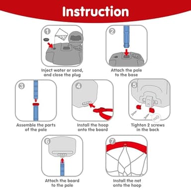 JOYIN Toddler Basketball Hoop Indoor, Adjustable Basketball Goal for Kids with 4 Balls, Game Toys for Playroom Pool Outdoor, Birthday Gift for Baby Boys Girls Age 1 2 3 4 - Air Pump Included - Image 8