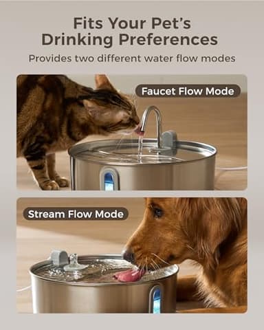 Smartoo Dog Water Fountain for Large Dogs 7L/236oz Stainless Steel Dog Water Bowl Dispenser Automatic Pet Water Fountain with Deeper Drinking Area, Multi-Filtration Pet Fountain with Ultra-Quiet Pump - Image 5