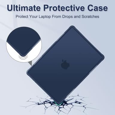 MOSISO Compatible with MacBook Air 13 inch Case 2025 2024 2023 2022 M4 A3240 M3 A3113 M2 A2681, Heavy Duty Hard Case with Kickstand&Keyboard Cover&Screen Film&Type C for MacBook Air 13.6,Midnight Blue - Image 3