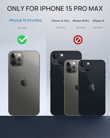 Lanhiem Magnetic for iPhone 15 Pro Max Case, IP68 Waterproof Dustproof Case, [Compatible with Magsafe] [Built-in Screen Protector] Full Body Heavy Duty Rugged Phone Cover 6.7 inch, Black/Clear - Image 5