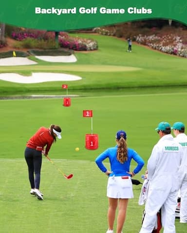 4 Pack Red Golf Clubs with 5” x 3.5” Oversized Heads and 36” Lightweight Carbon Shaft Perfect for Outdoor Yard Games - Image 8