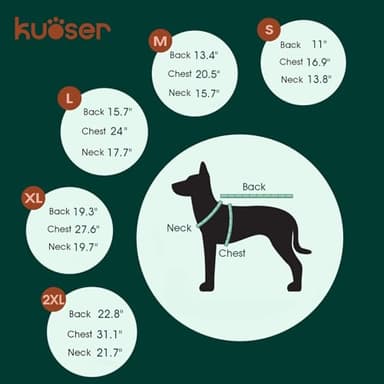 Kuoser Dog Cooling Vest for Large Dogs, Lightweight Doggie Cooler Jacket Breathable Mesh Pet Cooling Shirts Reflective Puppy Cool Harness for Beach, Hiking, Walking Blue XL - Image 2