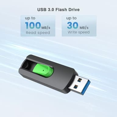 Aiibe 512GB USB 3.0 Flash Drive Thumb Drive USB Drive 512 GB Flash Drive Retractable Jump Drive 512GB for PC Laptop (Green) - Image 2