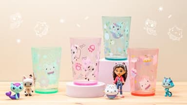Zak Designs DreamWorks Gabby's Dollhouse Nesting Tumbler Set for At Home, 14.5oz Non-BPA Plastic Cups, 4-Pack (Gabby, Pandy Paws, Cakey Cat, Mercat, Kitty Fairy, Baby Box) - Image 12