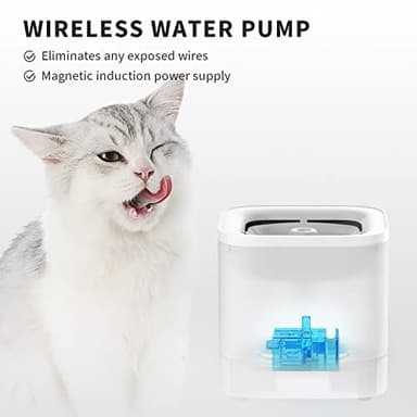 PETKIT New Cat Water Fountain with Wireless Pump, Ultra Quiet 65oz/1.85L Pet Water Fountain for Cats and Dogs Inside, Detachable Design Easy to Clean and Assemble, Filters Included - Image 2