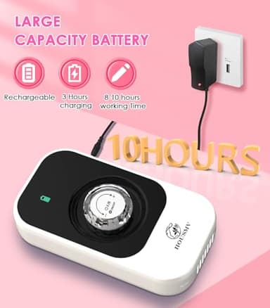 Portable Nail Drill Electric File: 40000RPM Professional Rechargeable Nail E-File Machine, Cordless Nail Drill with Bits & Base for Acrylic Nails Remove Nail Gel Polish Manicure for Salon Home, White - Image 3
