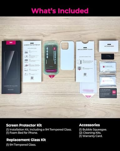 Upcommon UARMOR Clear Screen Protector for iPhone 16 Pro Max [6.9 Inch] Double Strength 9H Tempered Glass with Easy Installation Kit, Anti-Scratch, Case Friendly Fit- 2Pack - Image 8