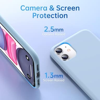 Olialia for iPhone 11 Pro Case Silicone, Compatibilty with MagSafe [Soft Microfiber Lining] Shockproof Protective Slim Phone Cover 5.85 Inch, Blue - Image 5