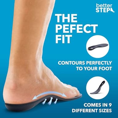 Arch Support Insoles for Women & Men Plantar Fasciitis Insoles, High Arch Support Insoles, Orthotic Pain Relief, All Day Comfort (Mens 10-10.5 | Womens 12-12.5) - Image 4
