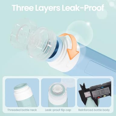 Redfly 17PCS Travel Bottles for Toiletries, TSA Approved Silicone Travel Size Containers, Leak Proof Toiletry Containers for Shampoo, Conditioner, Lotion & Creams Gray - Image 3