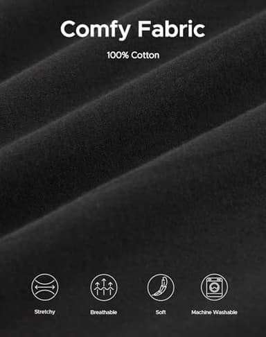 INNERSY Men's Cotton Boxers Loose Fit Breathable Knit Boxer Shorts with Button Fly 4-Pack(4 Black,L) - Image 5