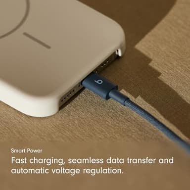 Beats USB-C to USB-C Woven Cable Fast Charging Durable/Tangle-Free Compatible Charger for Apple & Android Devices (1.5 m, 5 ft) - Nitro Navy - Image 6