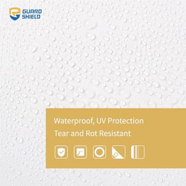 GUARD SHIELD White Tarps Heavy Duty Waterproof 10x12 Feet Large Thick Tarp Cover 12mil - Image 3