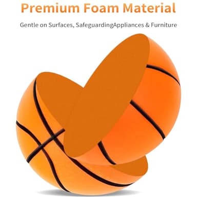 Nenrte Dribble Dream Silent Basketball, Silent Basketball, Si-Lent Basket-Ball Dribbling Indoor, Upgrade Foam Basket-Ball Indoor Training Quiet Ball Gift for Youth Kids(No, 7 Blue) - Image 6