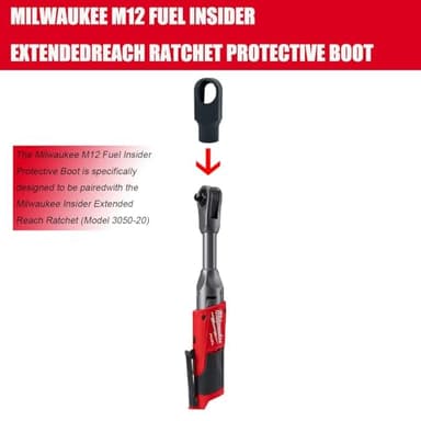 Muscovite 3050-20 insider ratchet Rubber Protective Boot Cover Fit for Milwaukee 3050-21 M12 FUEL INSIDER Extended Reach Box Ratchet - 49-16-3050 - Image 4
