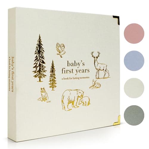 Keepsake Baby Memory Book for Boys and Girls – Timeless First 5 Year Baby Book – Neutral Journal Scrapbook or Photo Album - Record a Milestone for Every Event from Birth to Age 5 - Image 1