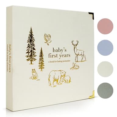 Keepsake Baby Memory Book for Boys and Girls – Timeless First 5 Year Baby Book – Neutral Journal Scrapbook or Photo Album - Record a Milestone for Every Event from Birth to Age 5 - Image 1