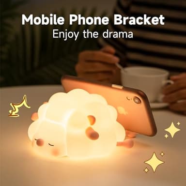 Rechargeable LED Night Light for Kids, 3-Level Dimmable Nursery Nightlight, Food Grade Silicone Squishy Lamp Perfect Bedside Touch Lamp with 30 Min Timer for Breastfeeding, Toddler, Baby Décor Pink - Image 4