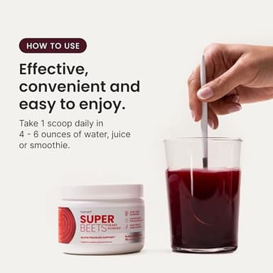 HumanN SuperBeets Beet Root Powder - Non-GMO Beetroot Superfood - Nitric Oxide Supplement for Heart Health, Circulation & Blood Pressure Support - Black Cherry, 30 Servings - Image 7