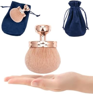 Extra Large Body Makeup Brush for Self Tanner,Leg Makeup & Bronzer, Suncreen Brush Applicator, 3 inch Wide Kabuki Foundation Brush, Oval Face Makeup Brush with Drawstring Bag (Rose Gold - Image 6