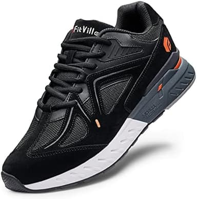 FitVille Extra Wide Walking Shoes for Men Wide Width Sneakers for Flat Feet Heel Pain Relief - Rebound Core - Image 3