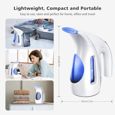 HiLIFE Steamer for Clothes, Portable Handheld Design, 240ml Big Capacity, 700W, Strong Penetrating Steam, Removes Wrinkle, for Home, Office(ONLY FOR 120V) - Image 2