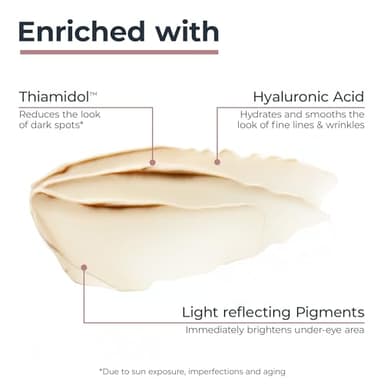 Eucerin Radiant Tone Eye Cream Dark Circle Corrector, Eye Brightening Cream with Thiamidol and Hyaluronic Acid, Helps Reduce the Look of Eye Puffiness, 0.5 Oz Tube - Image 5