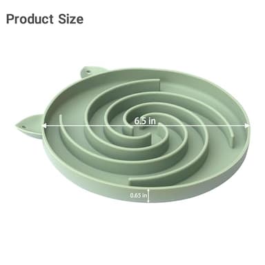 Bifeaw Slow Feeder Cat Bowl, Easy to Clean Silicone Bowl, Ideal for Dry and Wet Food (Green and Blue) - Image 6
