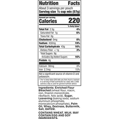 Betty Crocker Buttermilk Pancake and Waffle Mix, 6.75 oz. (Pack of 9) - Image 2