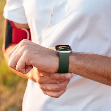 Lenrao Compatible with Apple Watch Bands for Men,Sport Silicone Band Compatible with Apple Watch Bands 44mm 45mm 46mm 42mm 49mm/for iWatch Bands for Men/Watch Series 11/10/9/8/7/6/5/4/3/2/1 SE Ultra - Image 5