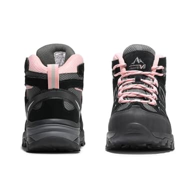 NORTIV 8 Women's Waterproof Hiking Boots Outdoor Trekking Camping Trail Hiking Boot Seeker,Size 9,Black/Pink,Seeker - Image 9