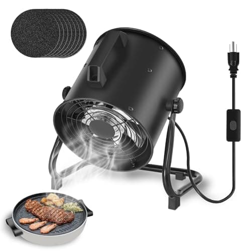 FAREAST 8-Inch Portable Range Hood, 452 CFM Kitchen Exhaust Fan, Portable Exhaust Fan with 8 Reusable Activated Carbon Filter Replacements, Desktop Range Hood for Cooking, Indoor BBQ, Camping and RV - Image 1