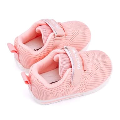 BMCiTYBM Baby Walking Shoes Boy Girl Tennis Sneakers Breathable Infant First Walker Shoes 6 9 12 18 24 Months Pink Size 18-24 Months Toddler - Image 5
