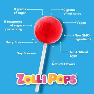 Zollipops Clean Teeth Lollipops, Blue Raspberry, 6.2 Ounce - Image 4