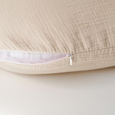 Konssy 2-Pack Muslin Nursing Pillow Covers, Soft & Adorable Nursing Covers for Breastfeeding Pillows, Slipcovers for Newborn Boys & Girls(Cream, Blossom) - Image 3