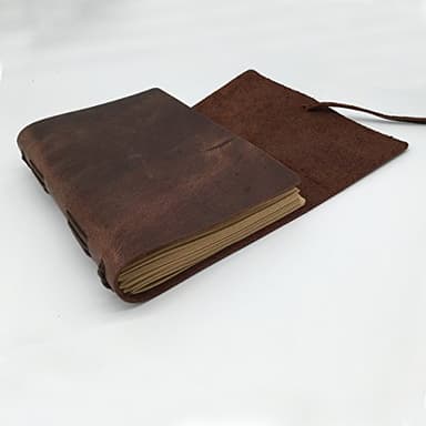 Leather Journal Notebook for Men & Women,A5 Size Diary,6.2x8.5 Inch, Vintage Style Personalized Journal for Gift,Genuine Leather Bound Notepad for Travel Journal to Write,240 lined Pages,Rustic Brown - Image 5