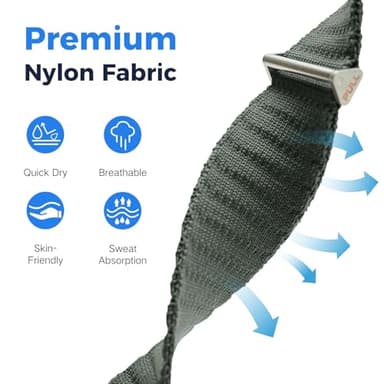 Nylon Sport Loop Band Compatible with Apple Watch Bands 49mm 46mm 45mm 44mm 42mm for Women Men, Soft Adjustable Knitted Replacement Straps for iWatch Series 10 9 8 7 6 SE 5 4 3 2 Ultra Ultra 2 - Image 2